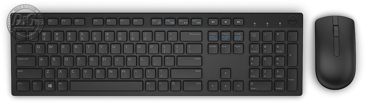 Dell Wireless Keyboard and Mouse-KM636 - US International (QWERTY) - Black