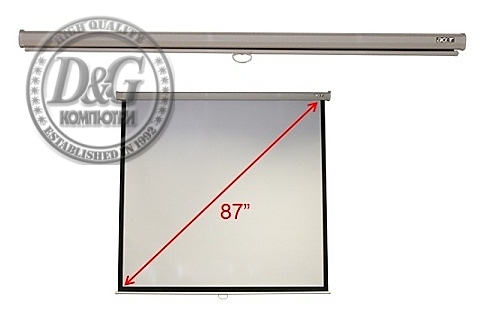 Acer M87-S01MW Projection Screen, 87" (1:1), 70''x70'' (Area 1740mm X 1740mm), Wall & Ceiling, Matte White, Manual, 5.5Kg