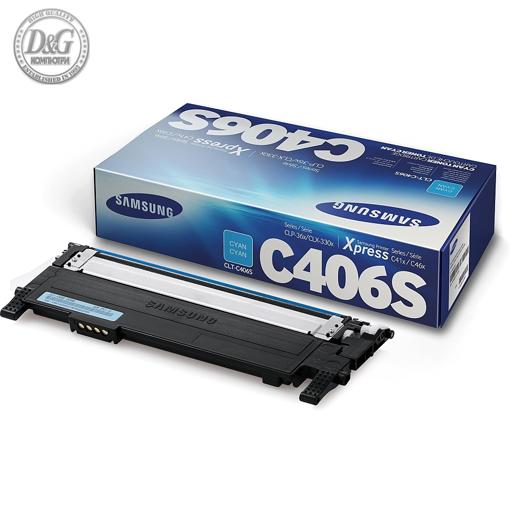 Samsung CLT-C406S Cyan Toner Cartridge