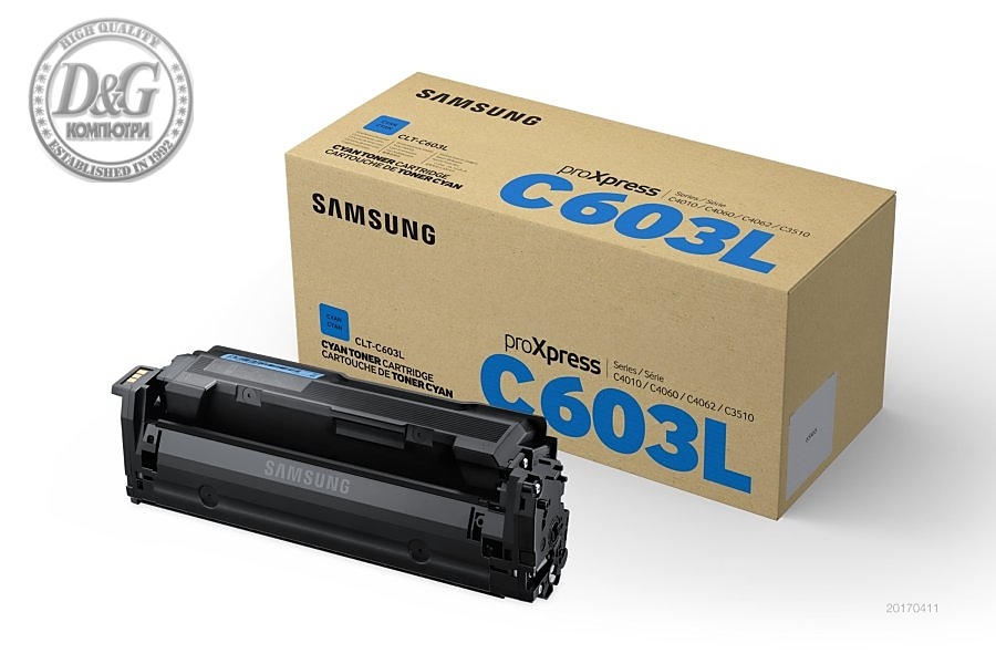 Samsung CLT-C603L H-Yld Cyan Toner Crtg