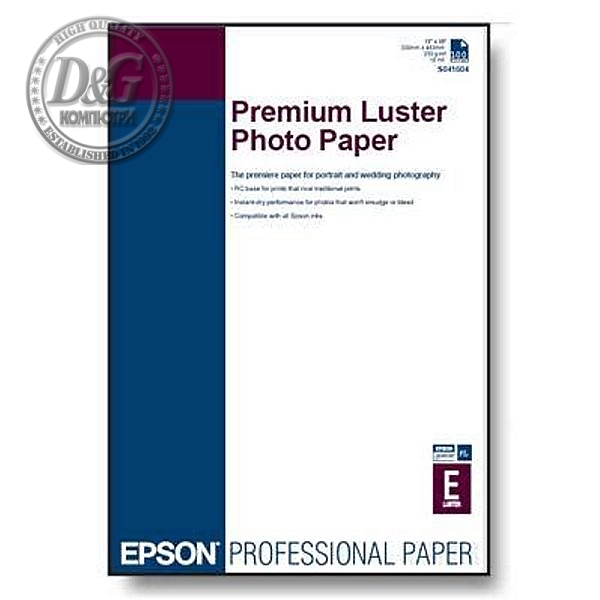 Epson Premium Luster Photo Paper, DIN A3+, 250g/m2, 100 Sheets