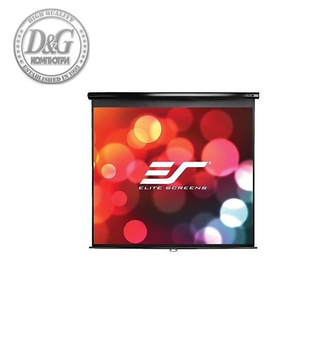 Elite Screen M99UWS1 Manual, 99" (1:1), 177.8 x177.8 cm, Black