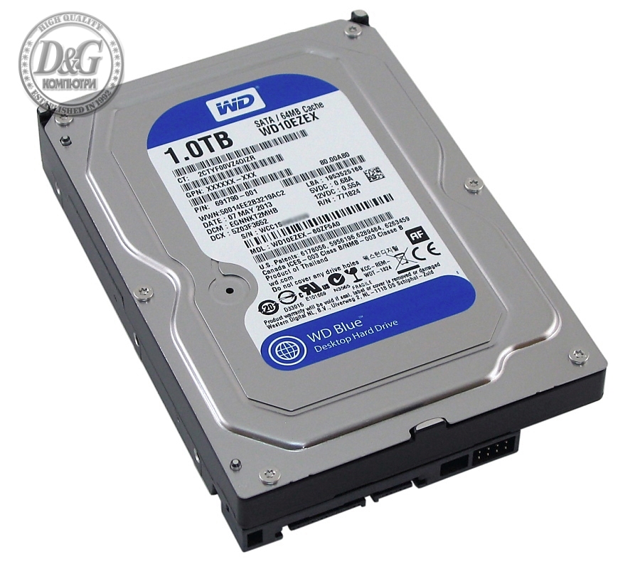 Western Digital Blue 1TB ( 3.5'', 64MB, 7200 RPM, SATA 6Gb/s )