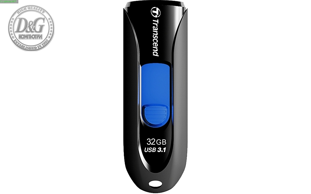 Transcend 32GB, USB3.1, Pen Drive, Capless, Black