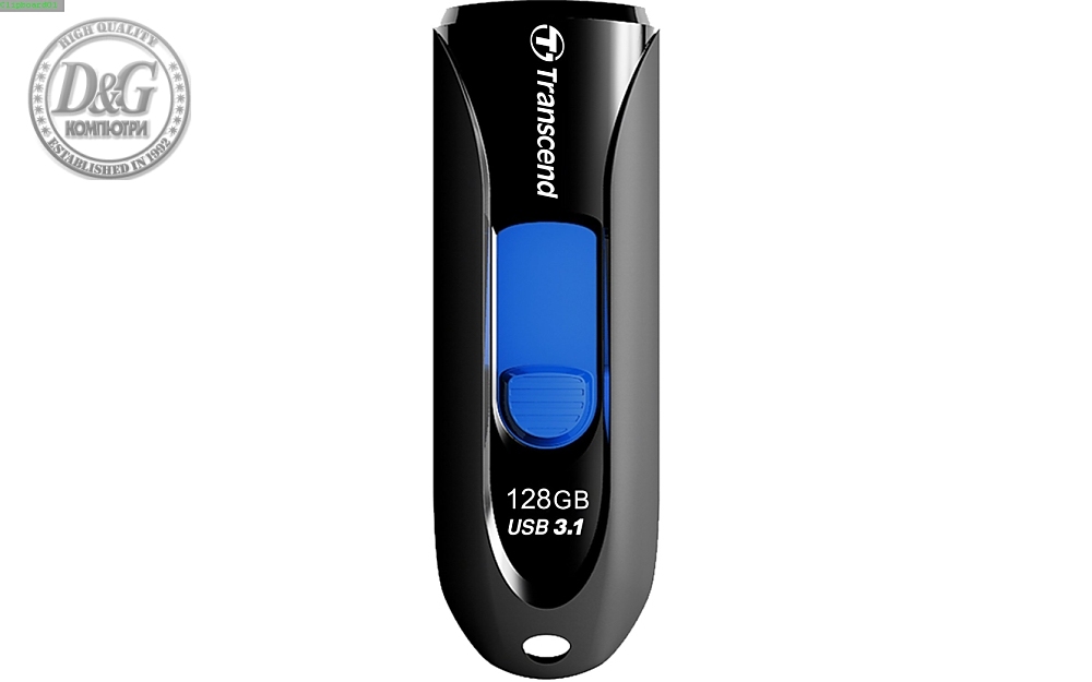 Transcend 128GB, USB3.1, Pen Drive, Capless, Black