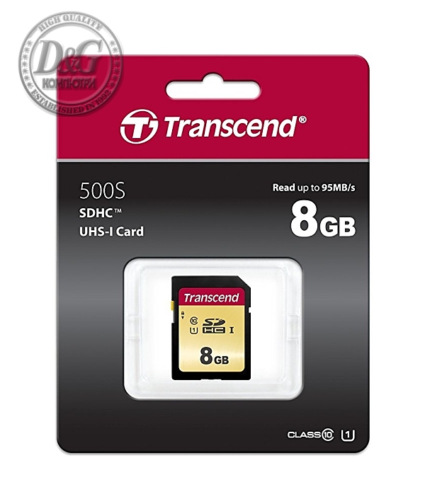 Transcend 8GB SD Card UHS-I U1, MLC