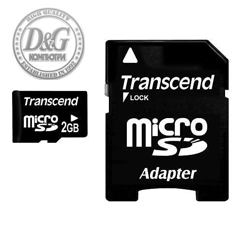 Transcend 2GB micro SD (with adapter)