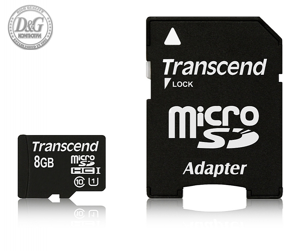 Transcend 8GB micro SDHC UHS-I Premium (with adapter, Class 10)