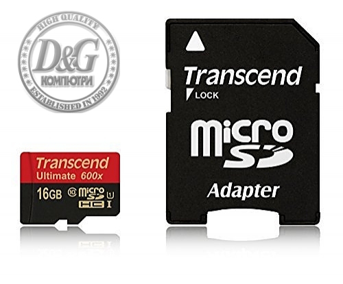 Transcend 16GB micro SDHC UHS-I Ultimate (with adapter, Class 10)