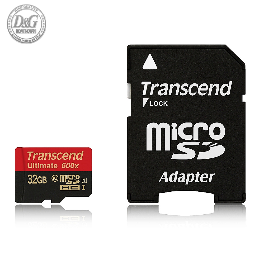 Transcend 32GB micro SDHC UHS-I, MLC, 600x (with adapter, Class 10)