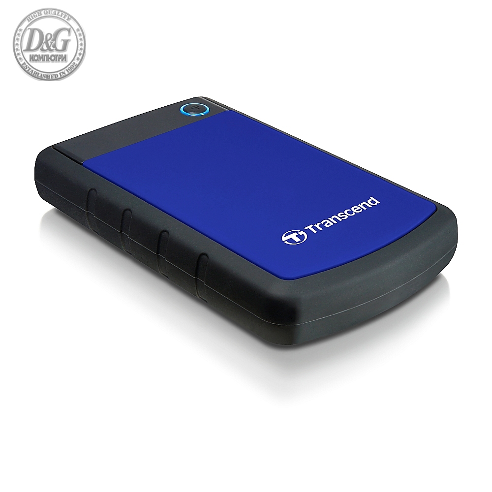 Transcend 1TB, 2.5" Portable HDD, StoreJet H3, Blue, Anti-shock