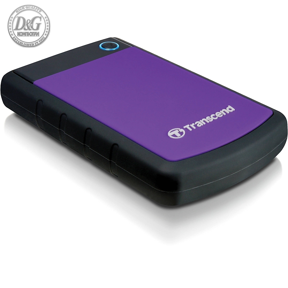 Transcend 1TB, 2.5" Portable HDD, StoreJet H3, Purple, Anti-shock