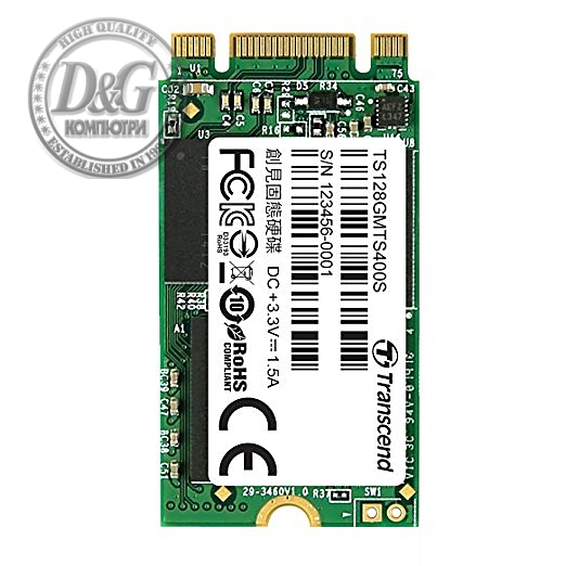 Transcend 128GB, M.2 2242 SSD 400S, SATA3 / MLC