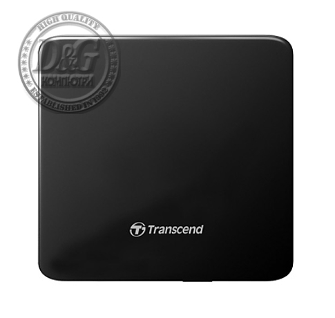 Transcend 8X DVD±RW, Slim Type, USB 2.0 (Black), 13.9mm Thickness