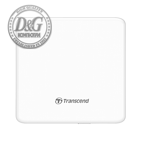 Transcend 8X DVD±RW, Slim Type, USB 2.0 (White), 13.9mm Thickness