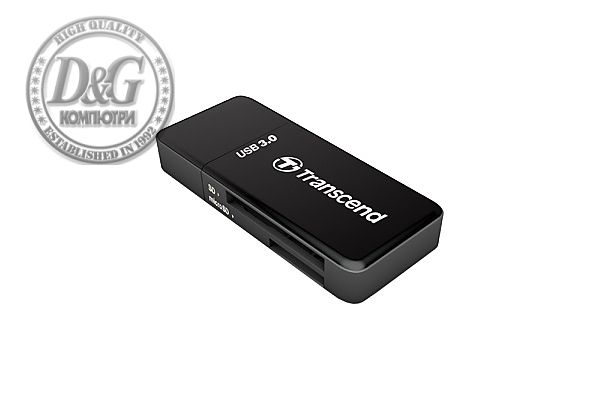 Transcend SD/microSD Card Reader, USB 3.0/3.1 Gen 1, Black