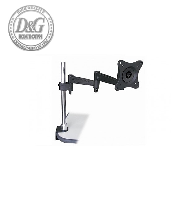 Sunne 10"-24", Desk Bracket, Tilt&Swivel - 15°&180°, max 15kg, Pivot 360°, max VESA 75-100x75-100, height adjustable up to 400 mm, screen to holder - 447 mm