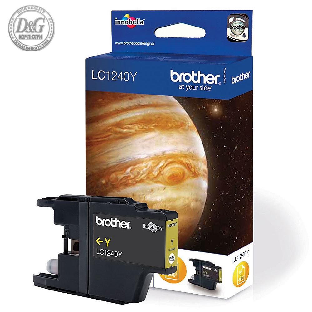 Brother LC-1240 Yellow Ink Cartridge for MFC-J6510/J6910