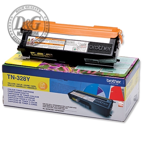 Brother TN-328Y Toner Cartridge High Yield