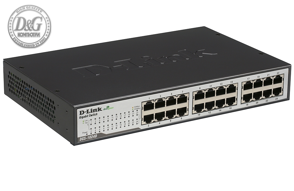 D-Link 24-Port 10/100/1000Mbps Copper Gigabit Ethernet Switch, rack mountable