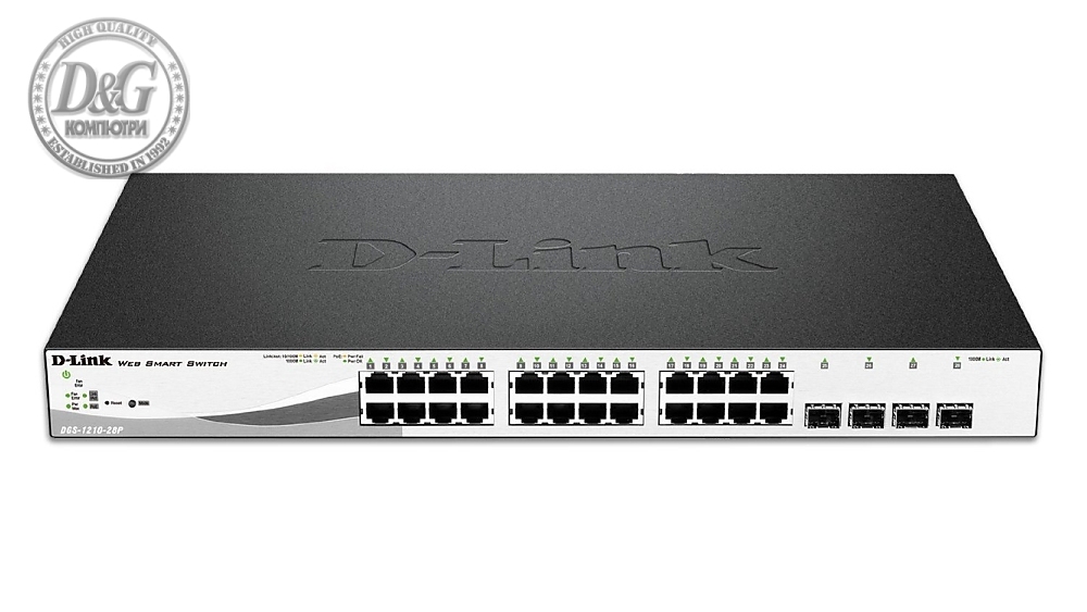 D-Link 24 PoE 10/100/1000 Base-T port with 4 x 1000Base-T /SFP ports