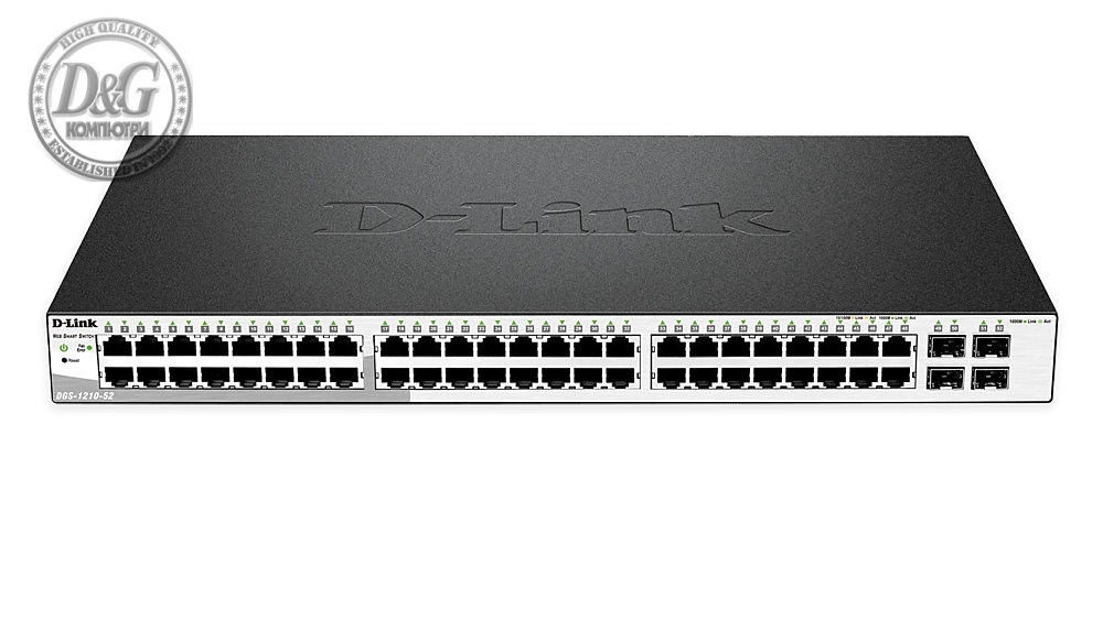 D-Link 48 10/100/1000 Base-T port with 4 x 1000Base-T /SFP ports