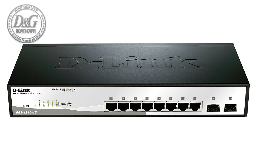 D-Link 10-Port Gigabit Smart Switch with 2 SFP ports