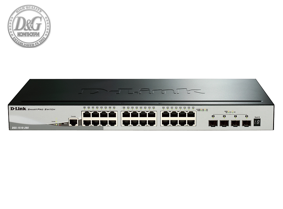 D-Link 28-Port Gigabit Stackable Smart Managed Switch including 4 10G SFP+