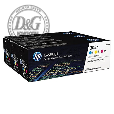 HP 305A CYM Tri-Pack Laserjet Toner Cartridge