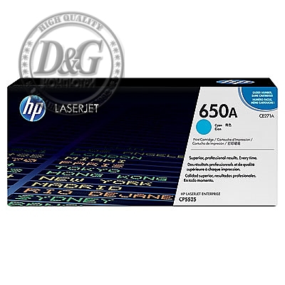 HP 650A Cyan LaserJet Toner Cartridge