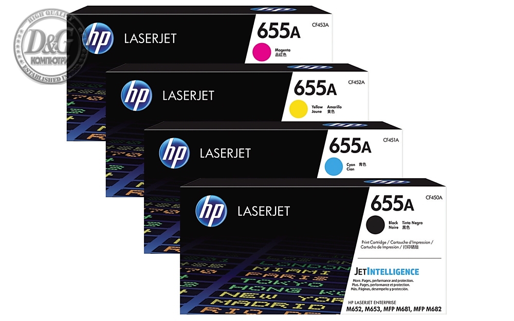 HP 655A Black Original LaserJet Toner Cartridge (CF450A)