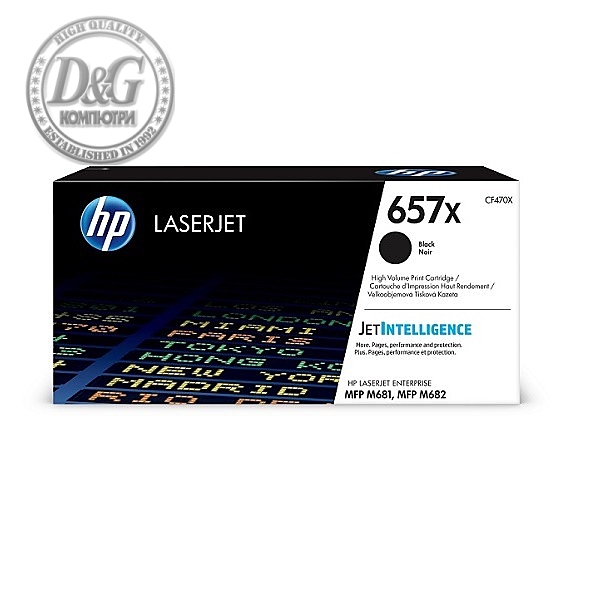 HP 657X High Yield Black Original LaserJet Toner Cartridge (CF470X)