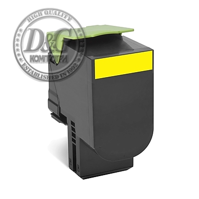 Lexmark 80C2HY0 CX410, 510 Yellow Return Programme 3K Toner Cartridge