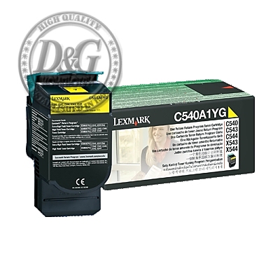 Lexmark C540A1YG C54x, X54x Yellow Return Programme 1K Toner Cartridge