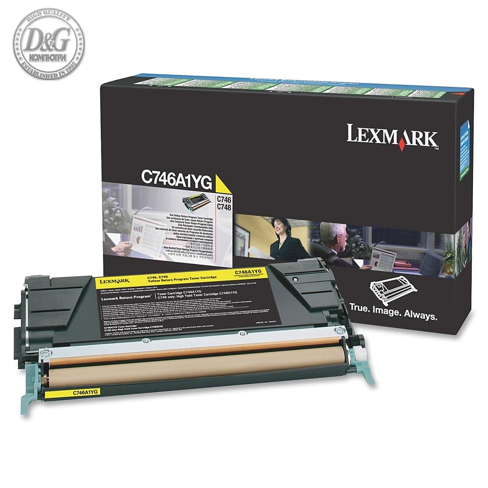 Lexmark C746A1YG C746, 748 Yellow Return Programme 7K Toner Cartridge