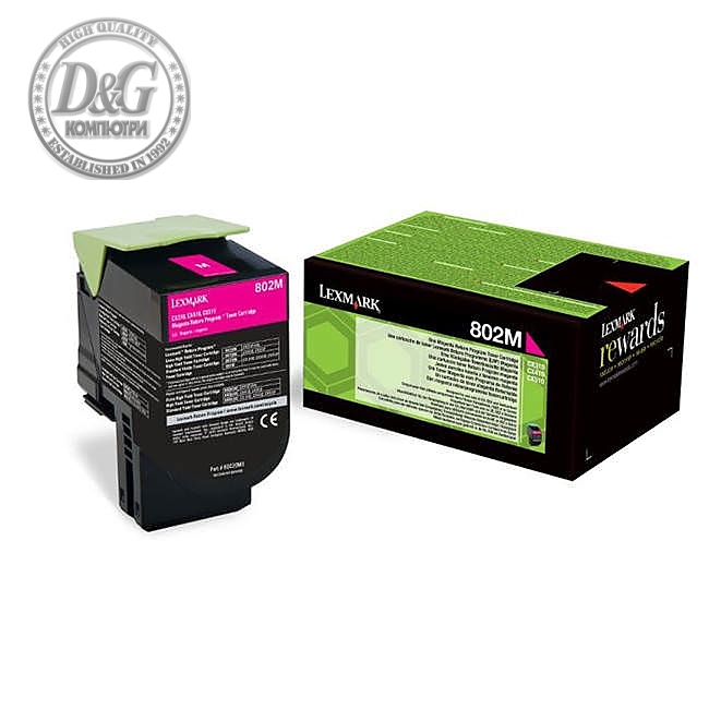 Lexmark 80C20M0 CX310, 410, 510 Magenta Return Programme 1K Toner Cartridge