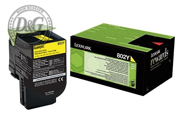 Lexmark 80C20Y0 CX310, 410, 510 Yellow Return Programme 1K Toner Cartridge