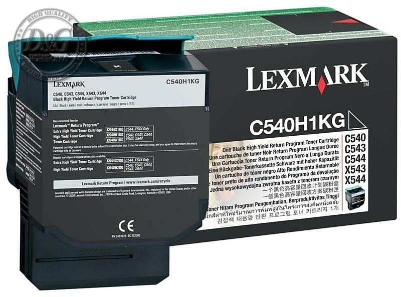 Lexmark C540H1KG C54x/X54x Black Return Programme 2.5K Toner Cartridge