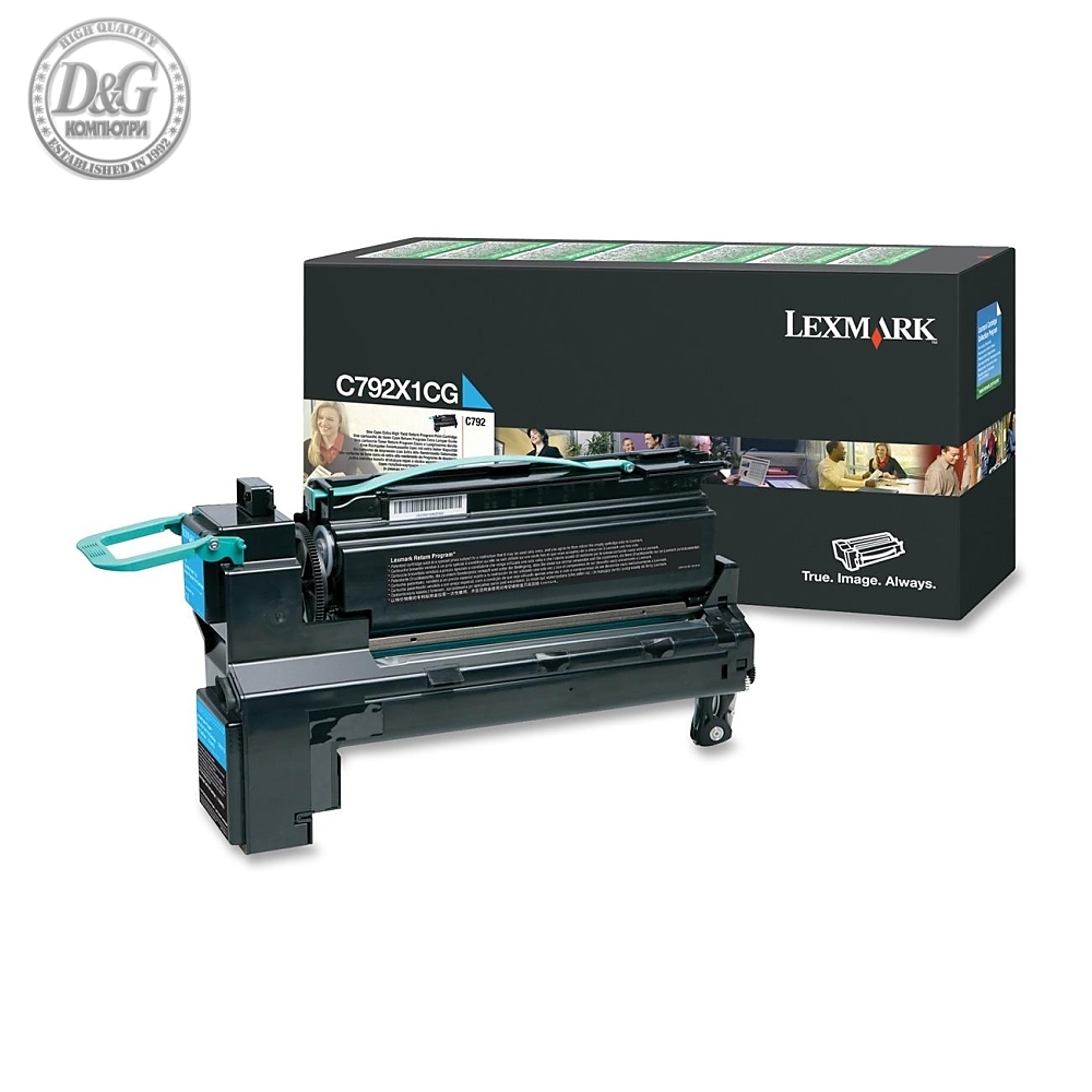 Lexmark C792X1CG C/X792 Cyan Return Programme 20K Print Cartridge