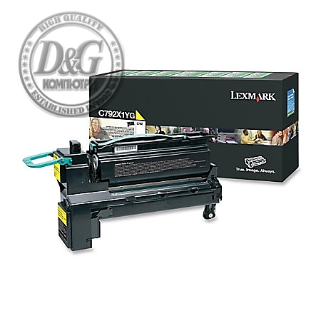 Lexmark C792X1YG C/X792 Yellow Return Programme 20K Print Cartridge