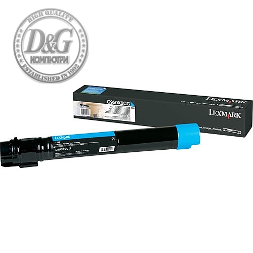 Lexmark C950X2CG C950 Cyan 22K Toner Cartridge