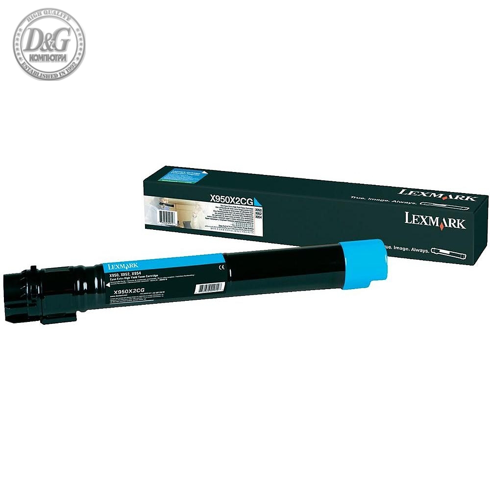 Lexmark X950X2CG X950/952/954 Cyan 22K Toner Cartridge