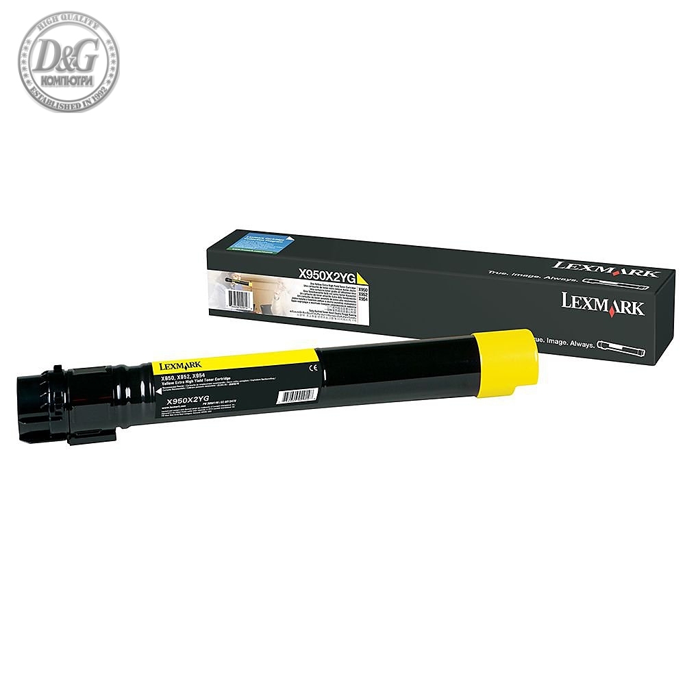 Lexmark X950X2YG X950/952/954 Yellow 22K Toner Cartridge