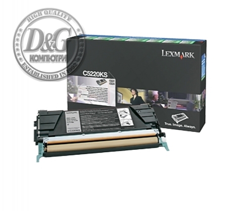 Lexmark C5220KS C522, 524, 530, 532, 534 Black Return Programme 4K Toner Cartridge