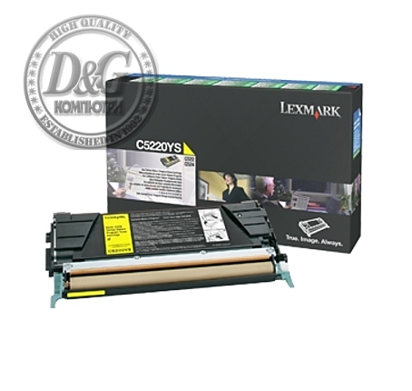 Lexmark C5220YS C522, 524, 530, 532, 534 Yellow Return Programme 3K Toner Cartridge