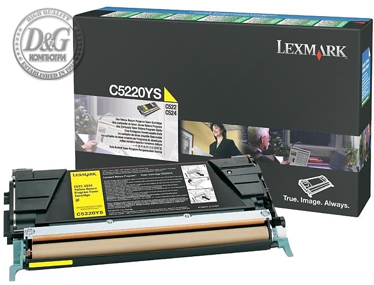 Lexmark C5240YH C524, 532, 534 Yellow Return Programme 5K Toner Cartridge