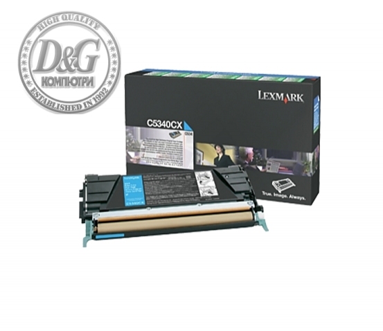 Lexmark C5340CX C534 Cyan Return Programme 7K Toner Cartridge