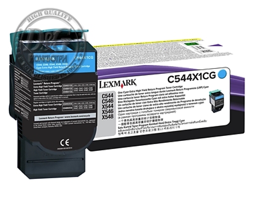 Lexmark C544X1CG C/X544, 546, X548 Cyan Return Programme 4K Toner Cartridge