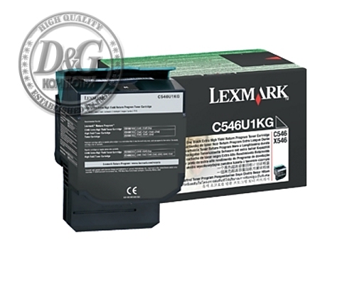 Lexmark C546U1KG C/X 546, 548 Black Return Programme 8K Toner Cartridge