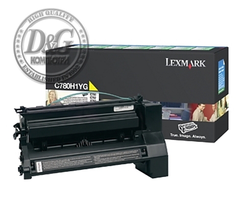 Lexmark C780H1YG C780, C/X782, 782XL Yellow Return Programme 10K Print Cartridge